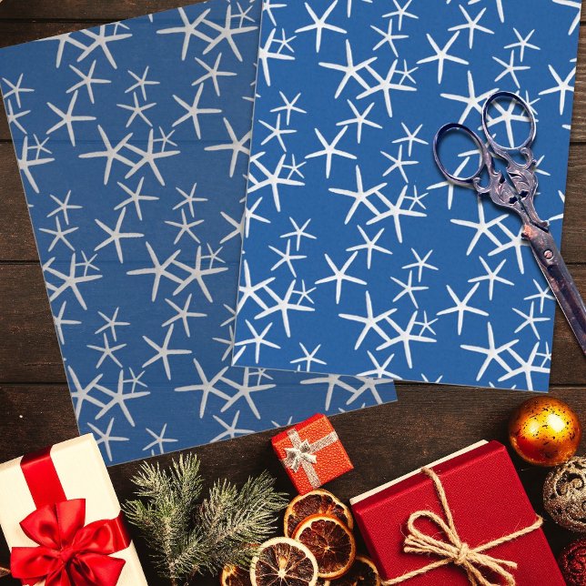 Papel De Seda Patrón de Estrella de Mar Azul Marino (Subido por el creador)