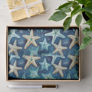 Papel De Seda Patrón de Estrella de Mar Costera