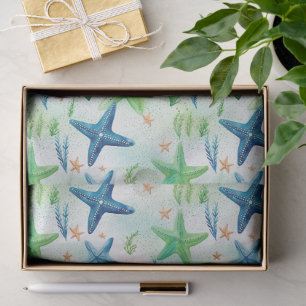 Papel De Seda Patrón de Estrella de Mar Costera