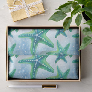 Papel De Seda Patrón de Estrella de Mar Costera