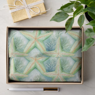 Papel De Seda Patrón de Estrella de Mar Costera