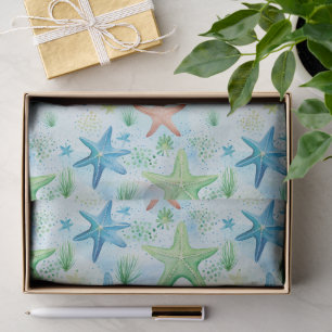Papel De Seda Patrón de Estrella de Mar Costera