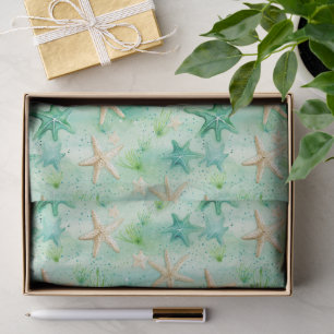 Papel De Seda Patrón de Estrella de Mar Costera