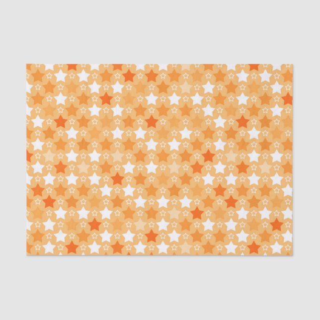 Papel De Seda patrón de estrella de naranja (Anverso)