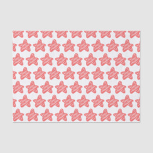 Papel De Seda Patrón de estrella rosa moderna esbozada