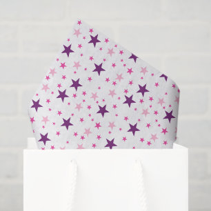 Papel De Seda Patrón de estrellas Blanco