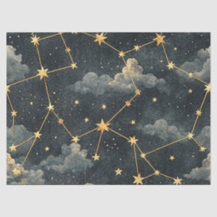 Papel De Seda Patrón de estrellas de constelación celestial (1)