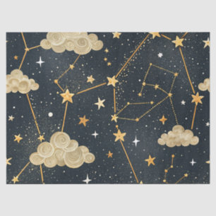 Papel De Seda Patrón de estrellas de constelación celestial (2)