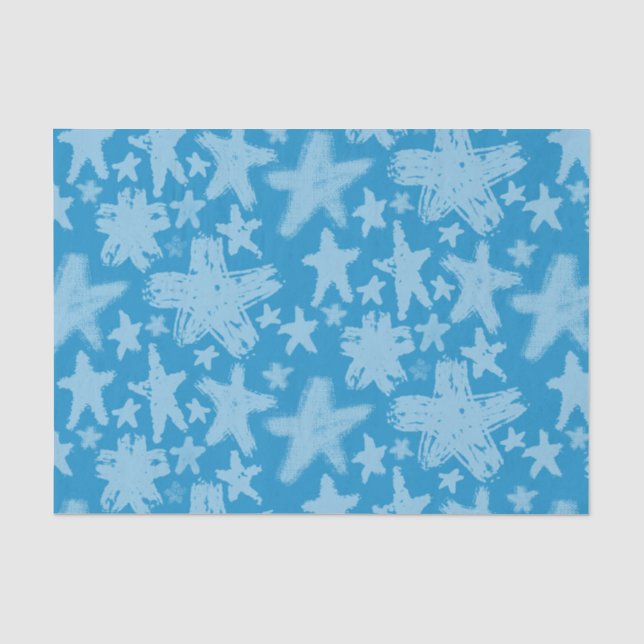 Papel De Seda Patrón de estrellas de pincel (Anverso)