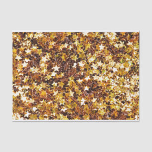Papel De Seda Patrón de estrellas doradas y marrones