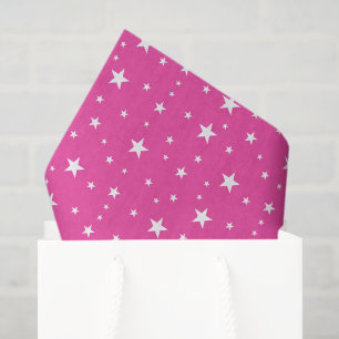 Papel De Seda Patrón de estrellas Rosa