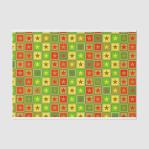 Papel De Seda Patrón de estrellas y plazas + tu texto