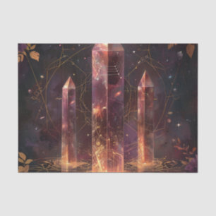 Papel De Seda Patrón de fantasía de galaxia de amatista púrpura