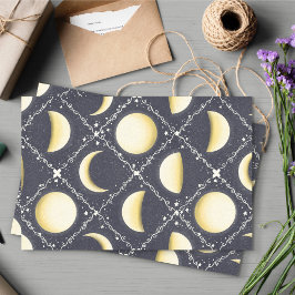 Papel De Seda Patrón de fases celestes de la luna