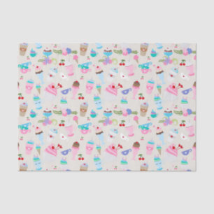 Papel De Seda Patrón de fiesta de cumpleaños de pastelitos diver