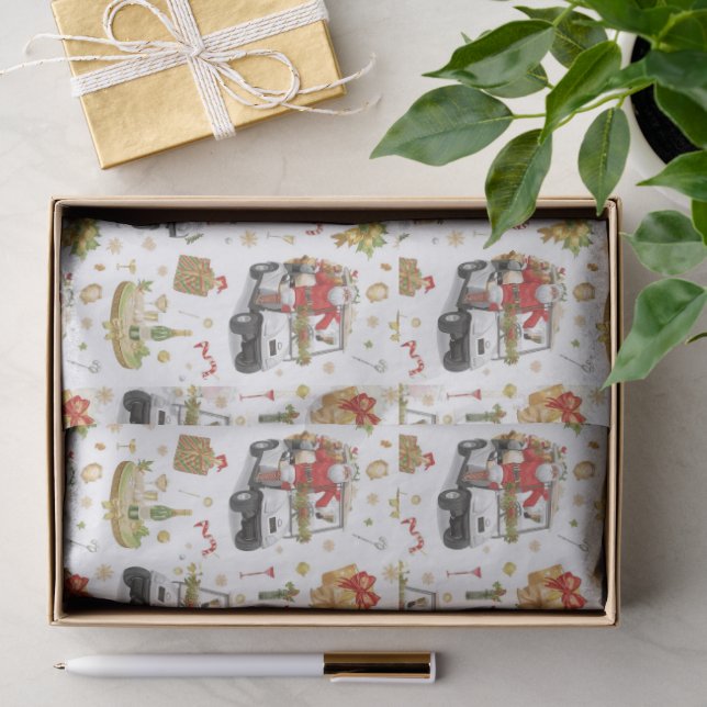 Papel De Seda Patrón de fiesta de Navidad de golf «Let's Par-Tee (Regalo )