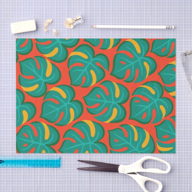 Papel De Seda Patrón de Fiesta Tropical (Artesanía)