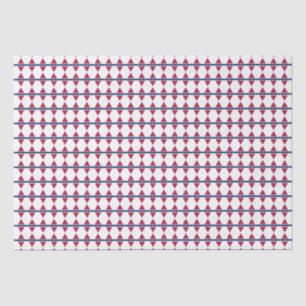 Papel De Seda Patrón de filas de triángulo Rojo azul y Blanco