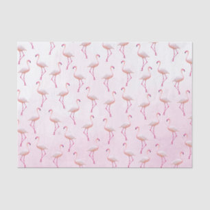 Papel De Seda Patrón de flamenco de verano acuático