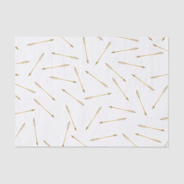 Papel De Seda Patrón de flecha dorada (Anverso)
