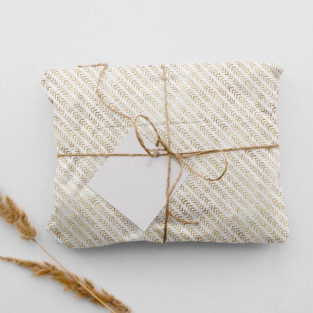 Papel De Seda Patrón de flecha tribal de oro (Boho Tribal Gold Arrow Pattern Tissue Paper)