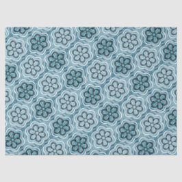 Papel De Seda Patrón de flor de Boho Bonito floral Azul blanco