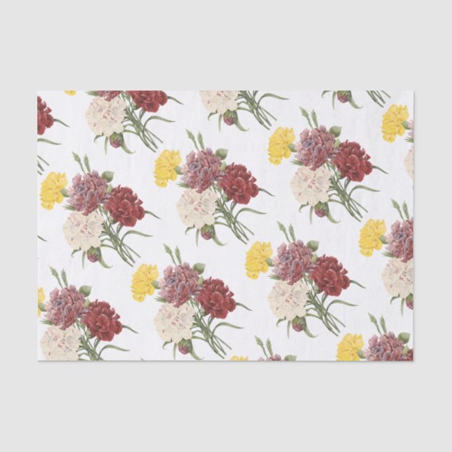 Papel De Seda Patrón de flor de canal (Anverso)
