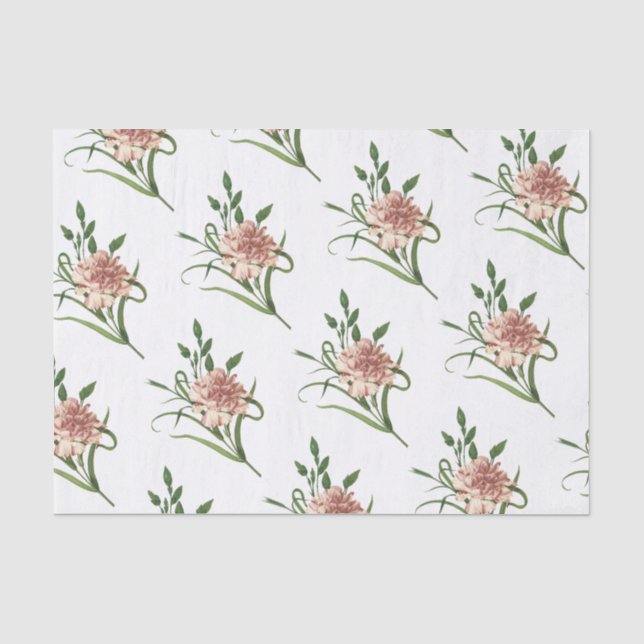 Papel De Seda Patrón de flor de canal (Anverso)
