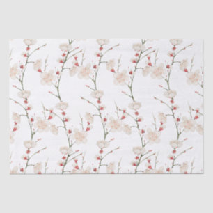 Papel De Seda Patrón de flor de cerezo Boho