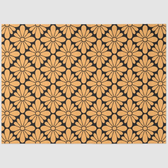 Papel De Seda Patrón de flor de concho Marigold (Anverso)