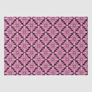 Papel De Seda Patrón de flor de concho rosa