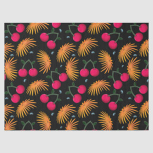 Papel De Seda Patrón de Flor de Naranjo Cereza