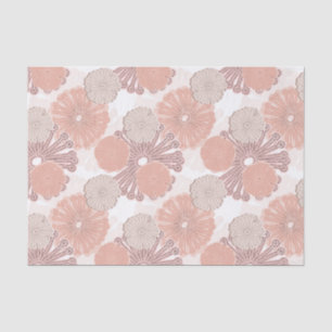 Papel De Seda Patrón de flor de oro Rosa