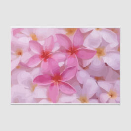 Papel De Seda Patrón de flor de Plumeria Rosa