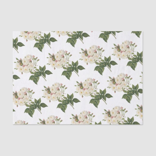 Papel De Seda Patrón de flor de Rosa (Anverso)