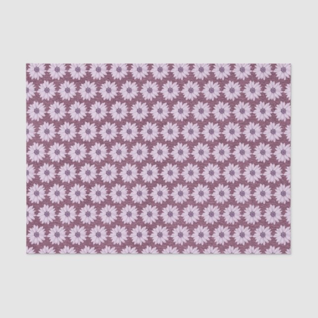 Papel De Seda Patrón de flor Lilac y Púrpura (Anverso)