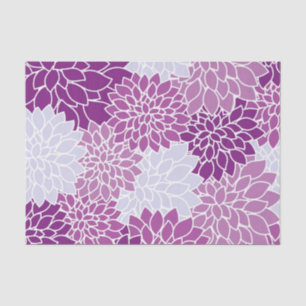 Papel De Seda Patrón de flor púrpura
