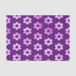 Papel De Seda Patrón de flor púrpura de bonito