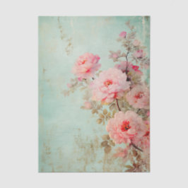 Papel De Seda Patrón de flor rosa grande y sucio sobre fondo de 