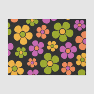 Papel De Seda Patrón de floral de medio ambiente de los años 60 