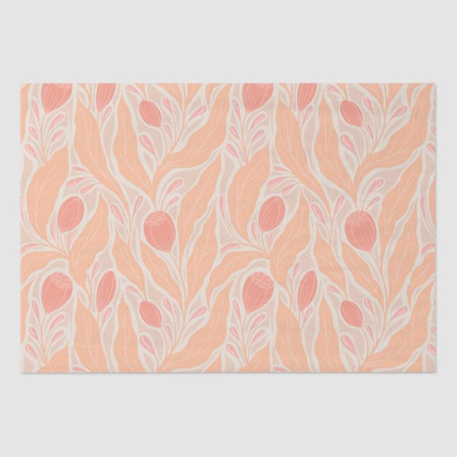 Papel De Seda Patrón de flores (Anverso)
