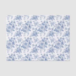 Papel De Seda Patrón de flores azules