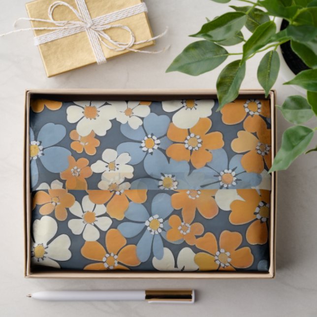 Papel De Seda Patrón de flores de Ditsy (Regalo )