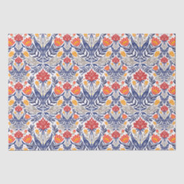 Papel De Seda Patrón de flores folclóricas