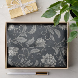 Papel De Seda Patrón de flores góticas