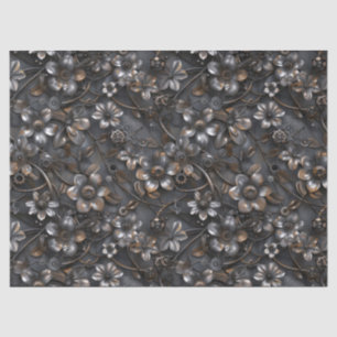 Papel De Seda Patrón de flores Metalizado rustas de vapor para d
