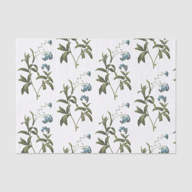 Papel De Seda Patrón de flores no-nómadas (Anverso)