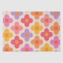 Patrón de flores retro coloridas de moda hippie
