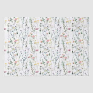 Papel De Seda Patrón de flores silvestres