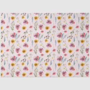 Papel De Seda Patrón de flores silvestres